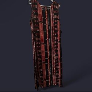 Sleeveless Black and Brown Sag Harbor Patterned Vintage Dress